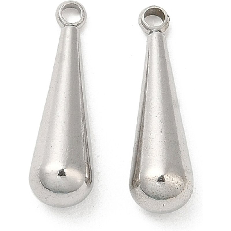 Pendentif en Acier Inoxydable 304 en Forme de Goutte, 17x5mm — Breloques et pendentifs