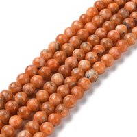 Fils de Perles de Calcite Orange Naturelle, Ronde, 8-8.5mm, 48pcs