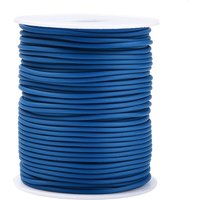 Hollow Pipe PVC Tubular Synthetic Rubber Cord - Marine Blue - 3mm