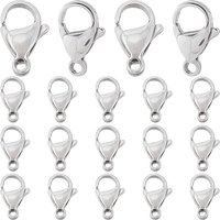 100Pcs Fermoirs à Langue de Homard en Acier Inoxydable 304 — Accessoires pour bijoux