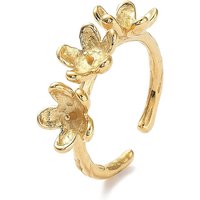 304 Stainless Steel Flower Open Cuff Ring Findings for Beads — Jewelry Findings