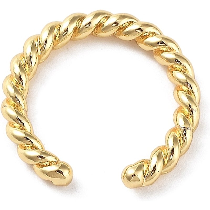 Bagues ouvertes en forme de corde torsadée en laiton pour femmes — Bijoux fantaisie