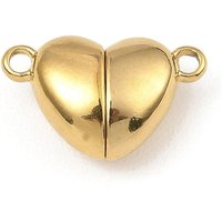Fermoirs Magnétiques en Acier Inoxydable 304, Cœur, Doré, 10.5x17mm — Accessoires pour bijoux