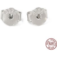 Écrous d'oreilles en argent sterling 925 plaqué rhodium pour boucles d'oreilles — Accessoires pour bijoux