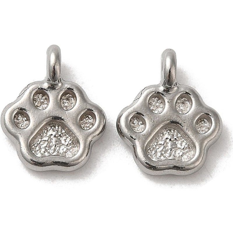 Charm en Acier Inoxydable 304 en Forme de Patte — Breloques et pendentifs