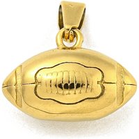 Pendentif en acier inoxydable 304 avec charme de rugby en placage ionique — Breloques et pendentifs