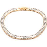 Bracelet en laiton Pave avec zircon cubique clair, 7-1/8 pouces — Bracelet Femme