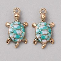 Pendentif en Émail Alliage Tortue Coloré 24x13.5mm — Breloques et pendentifs