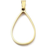 304 Stainless Steel Open Back Bezel Pendants for DIY Resin — Jewelry Making Tools