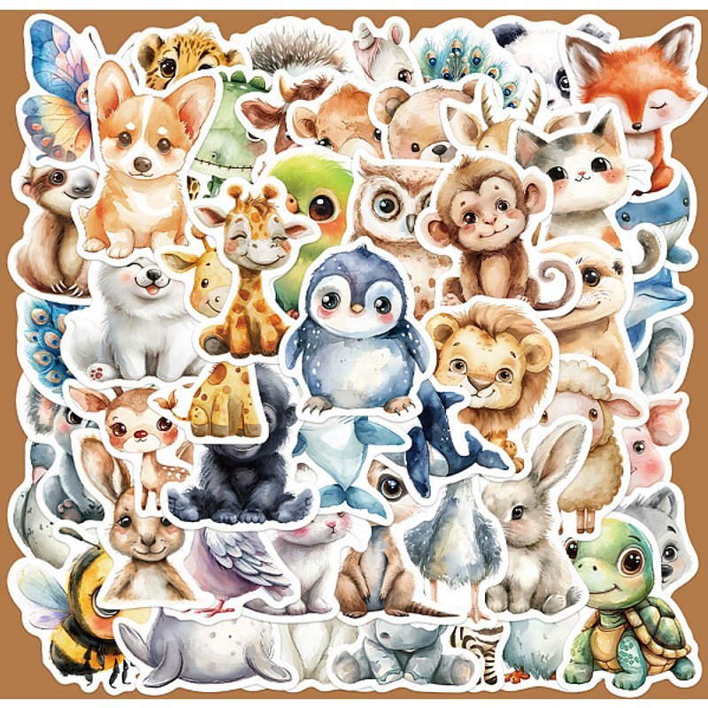 50Pcs PVC Waterproof Self-Adhesive Stickers for DIY Crafts — Jewelry Making Tools