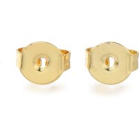 Rack Plating Brass Friction Ear Nuts, 18K Gold Plated — Jewelry Findings