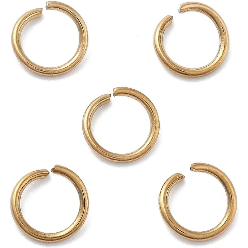 Anneaux ouverts en acier inoxydable 304 avec placage ionique pour Chainmaille — Accessoires pour bijoux