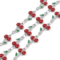 Chaînes en Acier Inoxydable 304 Émaillées Cerise avec Bobine — Chaînes, fils et cordons