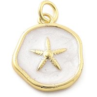 Ocean Theme Brass Enamel Starfish Pendant with Jump Ring