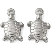 Charms de tortue de mer en acier inoxydable 304, 17x11x4mm — Breloques et pendentifs