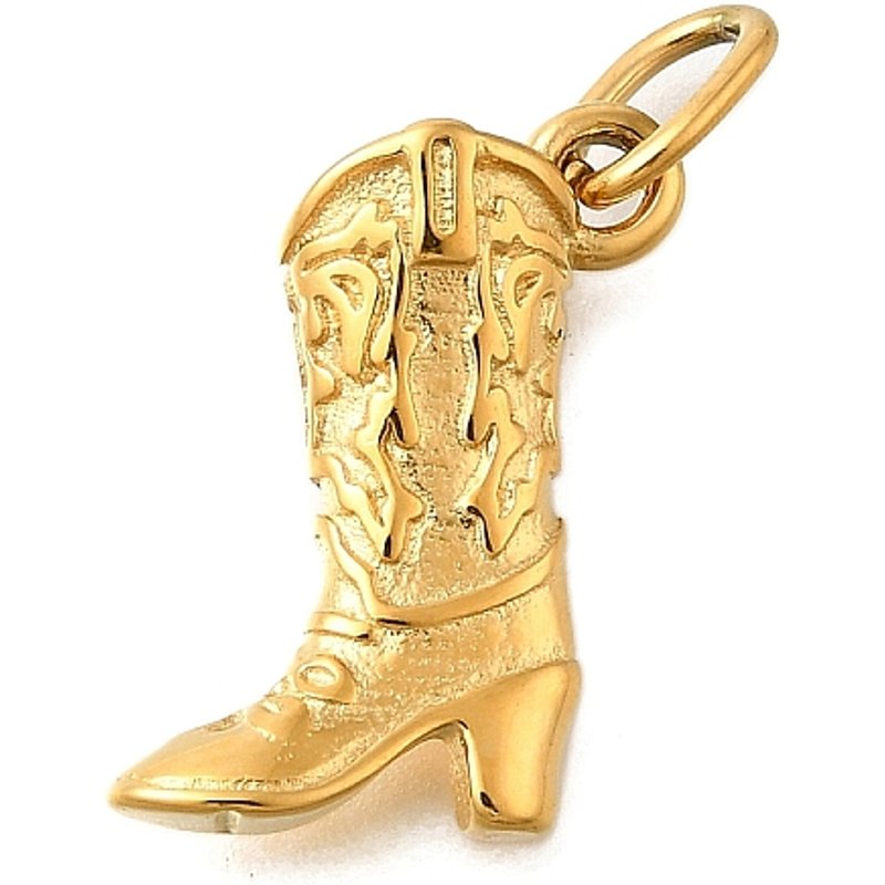 Pendentif en Acier Inoxydable 304 en Forme de Bottes de Cowboy avec Anneau — Breloques et pendentifs
