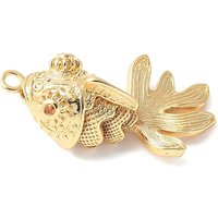 Brass Micro Pave Clear Cubic Zirconia Sardine Fish Charms