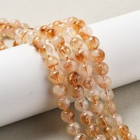 Brins de perles de citrine naturelle, rondes, 7.8-8mm, 52pcs/brin — Perles à bijoux