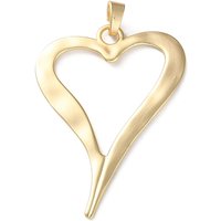Pendentif en alliage en forme de cœur, couleur or mat, sans plomb ni nickel — Breloques et pendentifs