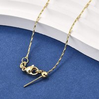 Chaîne de Pendentif Boston en Laiton 1MM avec Glissière Ajustable