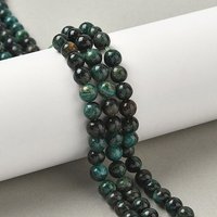 Fils de perles de fuchsite naturelle, rondes, 6-6.5mm, 56-66pcs — Perles à bijoux