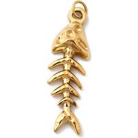 Pendentif en Acier Inoxydable Thème Océan avec Plaquage en Or 18K — Breloques et pendentifs