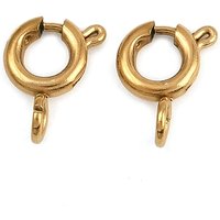 Attaches à ressort en acier inoxydable 304, plaqué or 18K — Accessoires pour bijoux