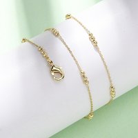 Collier en chaîne à billes rondes de 2MM avec fermoir à ressort — Collier pendentif