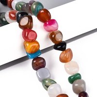 Natural Agate Beads Strands, Mixed Dyed and Undyed, 15.75 — Jewelry Beads