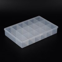 Clear Plastic Storage Container with Lid, 17 Compartments — Jewelry Display & Storage