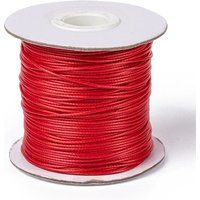 Corde en polyester cirée coréenne, cramoisi, 1 mm, 85 verges/rouleau