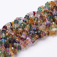 Brins de Perles en Verre, Attrape-Soleil en Cristal, Couleurs Mixtes, Facettées — Perles à bijoux
