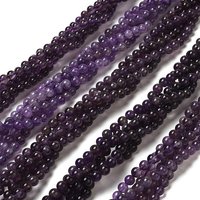 Brins de perles en améthyste naturelle, grade AB, 6 mm, violet — Perles à bijoux