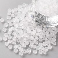 Perles de Verre, Couleurs Givrées, Rondes, Blanches, 4mm — Perles à bijoux