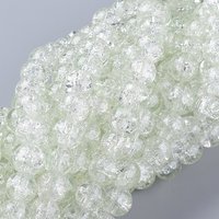 8MM Clear Crackle Glass Round Beads Strands for DIY Jewelry — Jewelry Beads