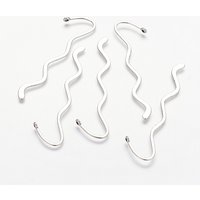 Zinc Alloy Wavy Bookmarks, Lead Free, Antique Silver