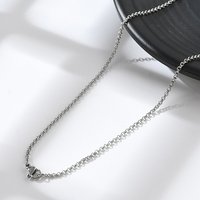 Collier Rolo en Acier Inoxydable Unisexe avec Croix 20.7 pouces — Collier pendentif