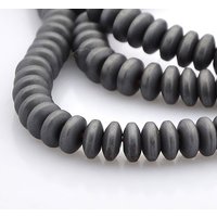 Platinum Plated Synthetic Hematite Rondelle Beads Strands 4x2mm — Jewelry Beads