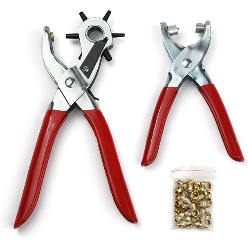 Ensemble de Pince à Perforer en Acier au Carbone avec Œillets — Outils de création de bijoux