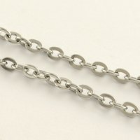 Chaînes en Acier Inoxydable 304, Non Soudées, Ovale Plat, 32.8 Pieds