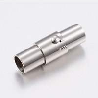 304 Stainless Steel Column Locking Tube Magnetic Clasps — Jewelry Findings