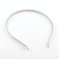 Iron Hair Band Findings, Platinum, 120-125mm Inner Diameter — Jewelry Findings