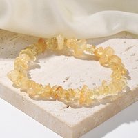 Bracelet Élastique en Citrine Naturelle pour Femmes — Bracelet Femme