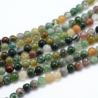 Natural Indian Agate Round Beads Strands, 4mm, 85pcs/strand — Jewelry Beads