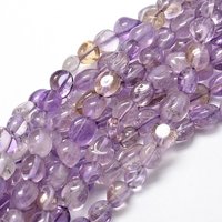Fil de perles en améthystes naturelles, 14,9-15,7 pouces — Perles à bijoux