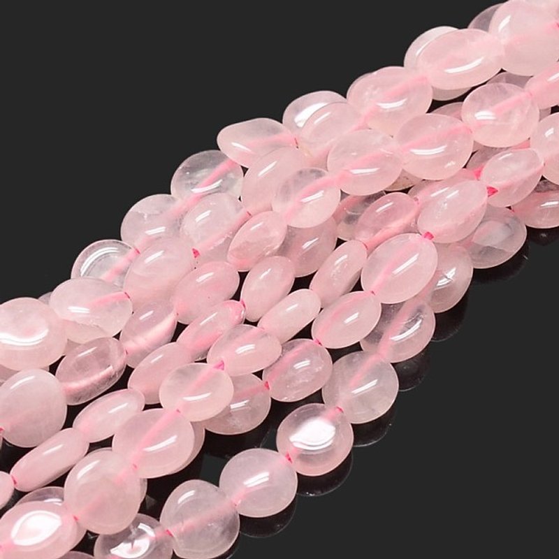 Fil de Perles Nuggets en Quartz Rose Naturel, 5-10x6-7mm, Trou de 1mm — Perles à bijoux