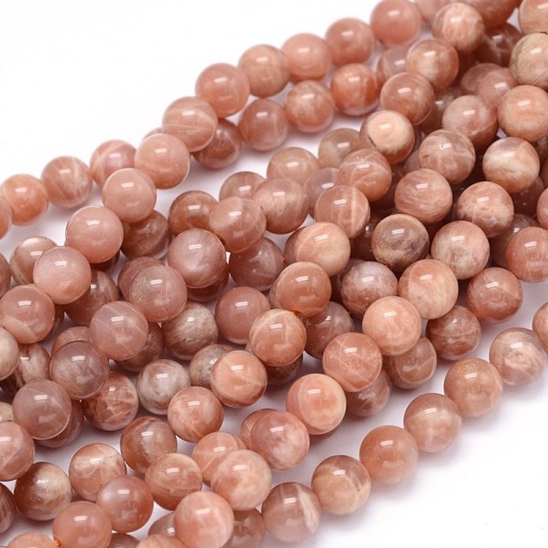 Brins de perles de soleil naturel grade B rondes, 6mm, 15,3 pouces — Perles à bijoux