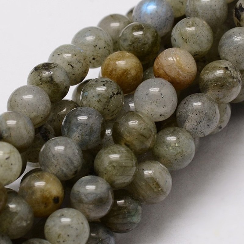 Natural Labradorite Round Beads Strands, 8mm, 15 inch — Jewelry Beads