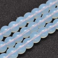 Brins de perles d'opalite rondes, 4mm, trou de 1mm, 80pcs, 13 pouces — Perles à bijoux