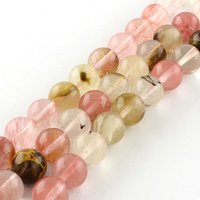 Fil de perles rond en verre Tigerskin, 6mm, trou de 1mm, 15 pouces — Perles à bijoux